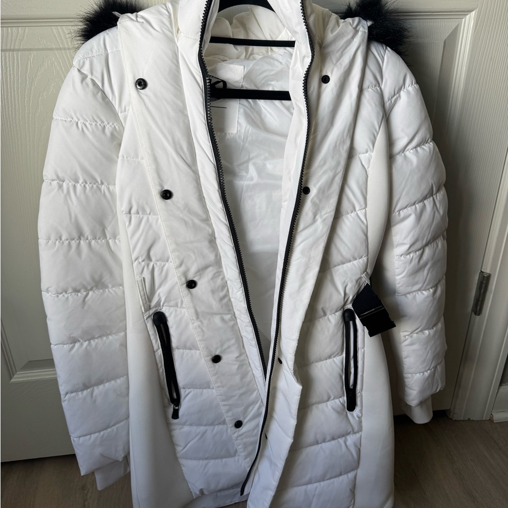 Michael Kors White Jacket with Black Trim